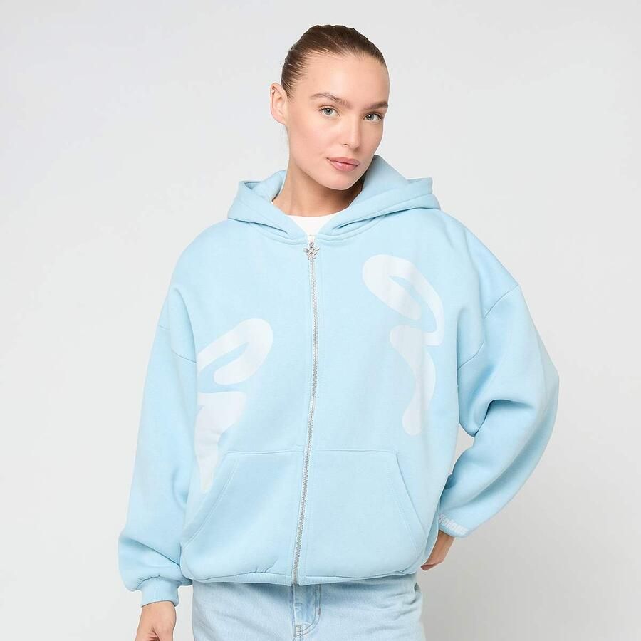Felicious Feli Oversized Sweatjacket Wo Hoodies & Sweaters blauw Maat XXS Kleding - Foto 3