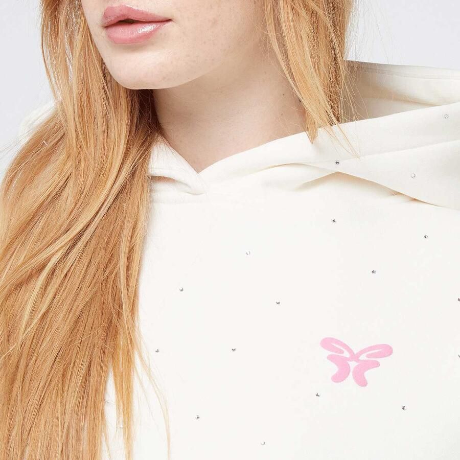 Felicious Rhinestones Hoodie Wo Hoodies & Sweaters wit Maat XXS Kleding - Foto 2