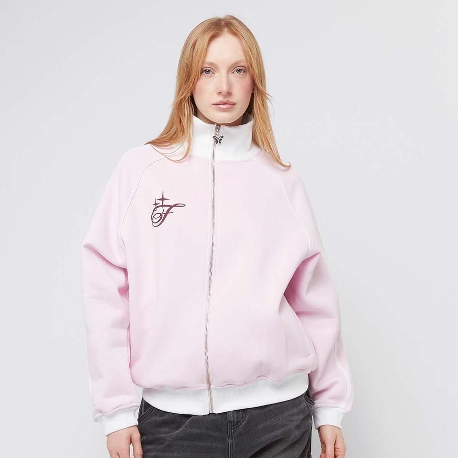 Felicious Sporty Sweat Jacket Wo Hoodies & Sweaters lichtroze Maat XXS Kleding