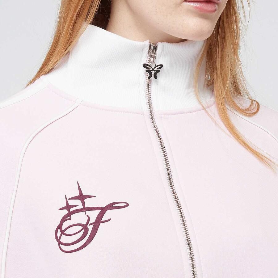 Felicious Sporty Sweat Jacket Wo Hoodies & Sweaters lichtroze Maat XXS Kleding - Foto 2