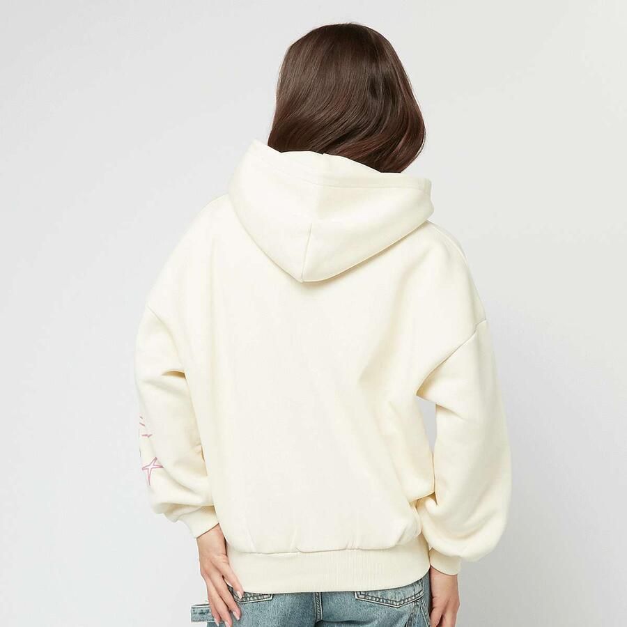 Felicious Star Zip Hoodie Wo Hoodies & Sweaters beige Maat XXS Kleding