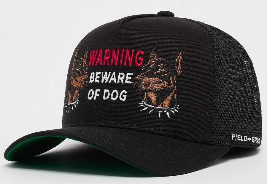 Field Grade Beware of Dog Twill Mesh Trucker Unisex Caps zwart Maat ONE SIZE Accessoires - Foto 3