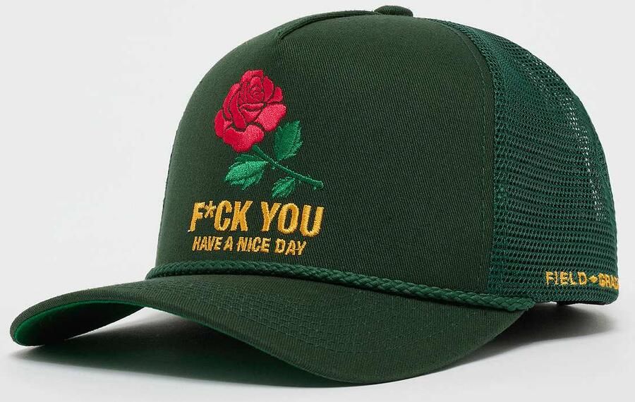 Field Grade Have A Nice Day Twill Mesh Trucker Unisex Caps groen Maat ONE SIZE Accessoires - Foto 3