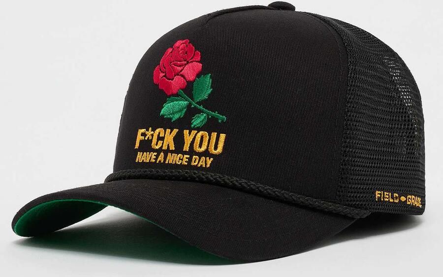 Field Grade Have A Nice Day Twill Mesh Trucker Unisex Caps zwart Maat ONE SIZE Accessoires - Foto 3