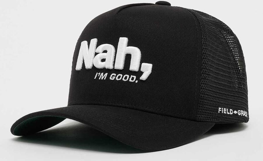 Field Grade I m Good Twill Mesh Trucker Unisex Caps zwart Maat ONE SIZE Accessoires - Foto 3