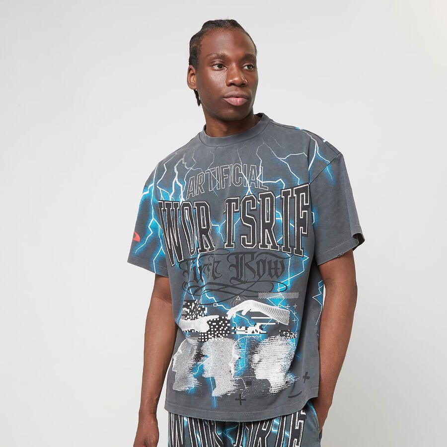 First Row Premium Tee W Rhinestone Men T-Shirts & Polo's grijs Maat S Kleding - Foto 3