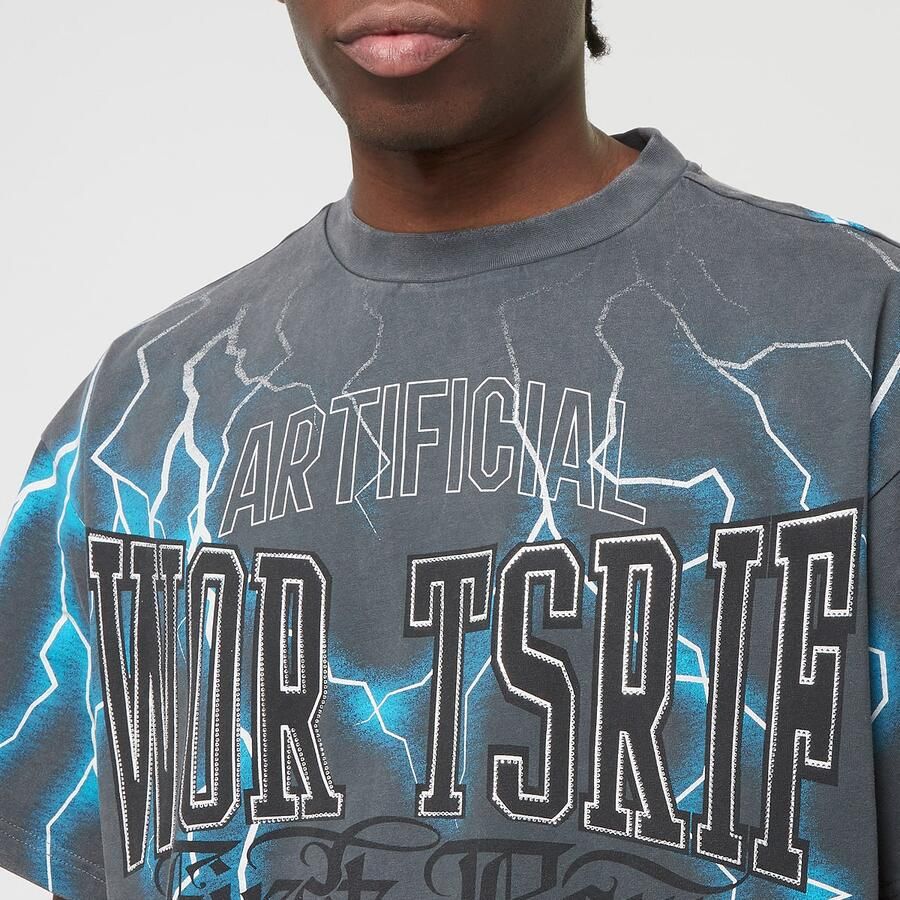 First Row Premium Tee W Rhinestone Men T-Shirts & Polo's grijs Maat S Kleding - Foto 2