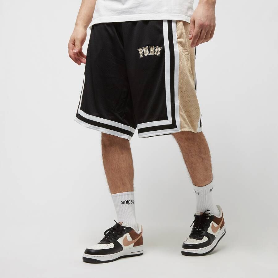 Fubu College Mesh Shorts Sportshorts Kleding black sand white maat: XL beschikbare maaten:XS S L XL