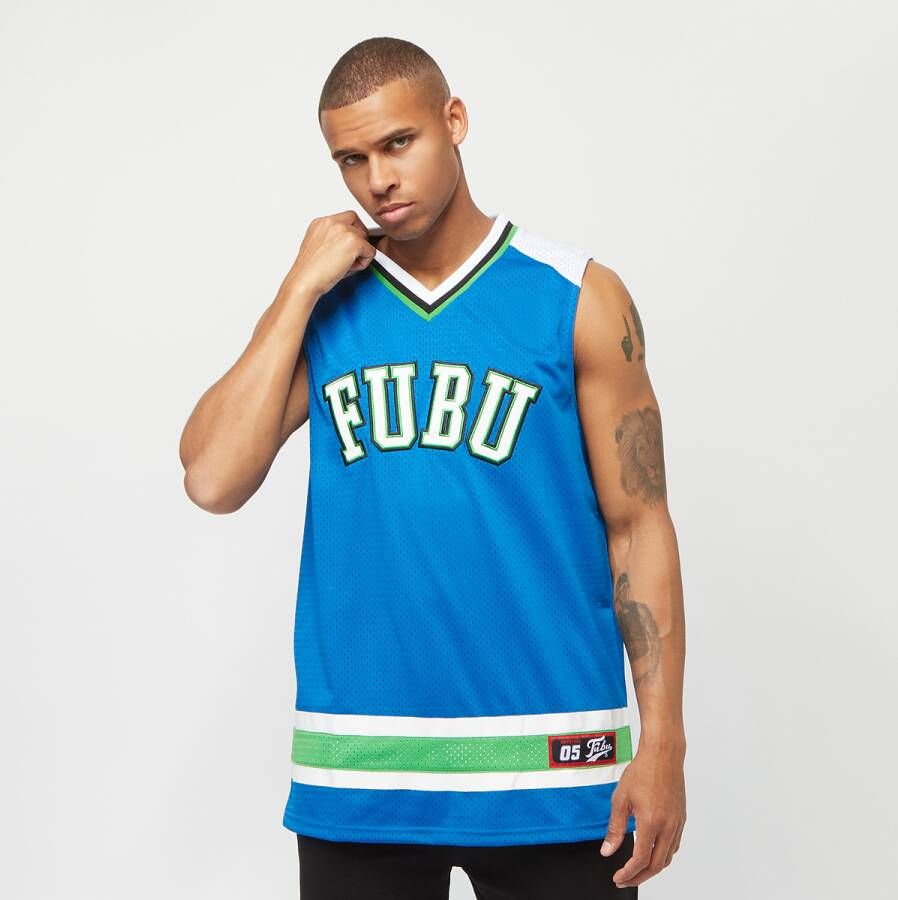 Fubu College Mesh Tank Jersey's Kleding blue white green maat: M beschikbare maaten:S M