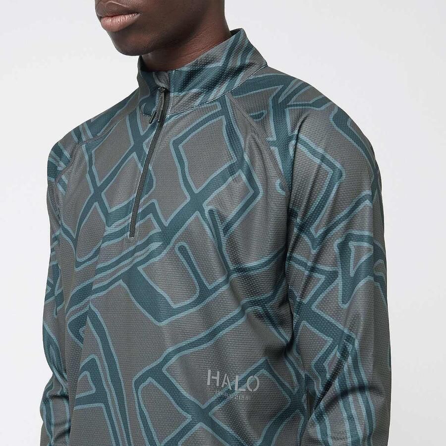 Halo Sorona Half Zip Men Longsleeves grijs Maat M Kleding - Foto 2