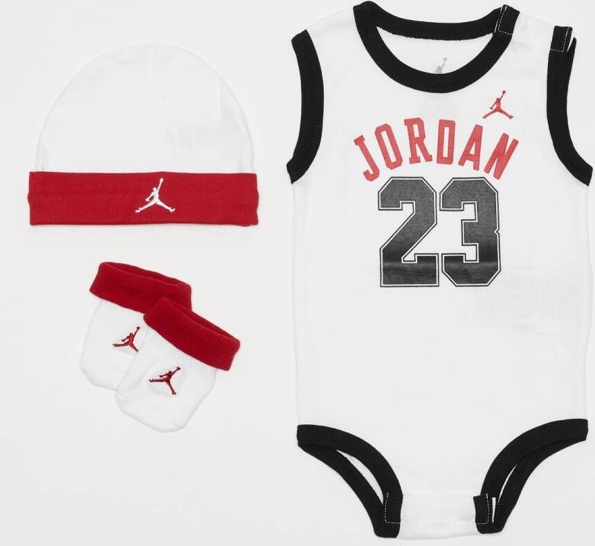 Jordan 23 Jersey Hat bodysuit bootie Set 3pc Baby sets Kleding white maat: 6m-12m beschikbare maaten:6m-12m