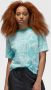 Jordan Geometrische Print Klassieke T-Shirt Blue Dames - Thumbnail 1