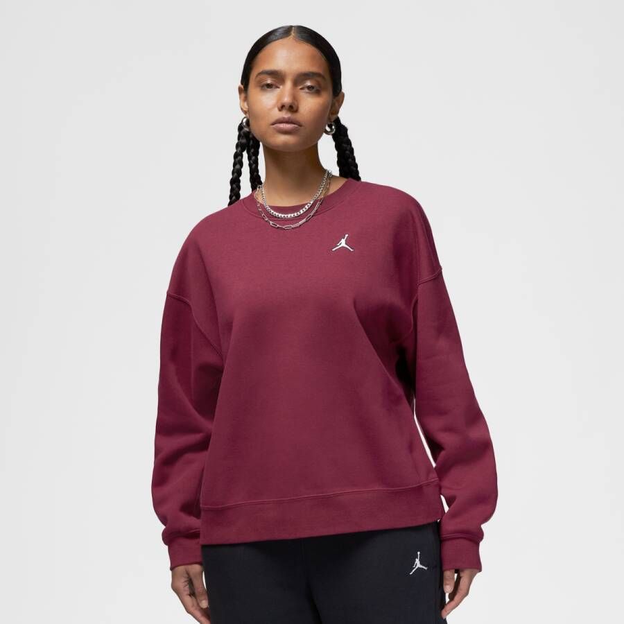 Jordan Brooklyn Sweatshirt van fleece met ronde hals voor dames Rood