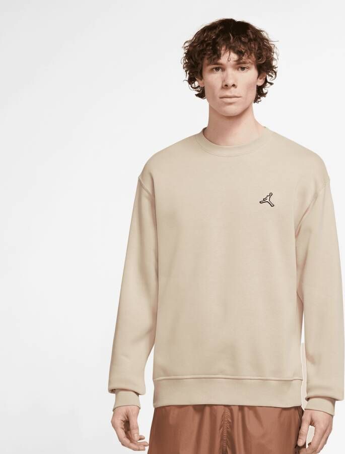 Jordan Brooklyn Fleece Sweatshirt met ronde hals voor heren Bruin