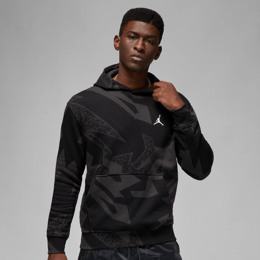Jordan All Over Print Fleece Hoodie Black Heren