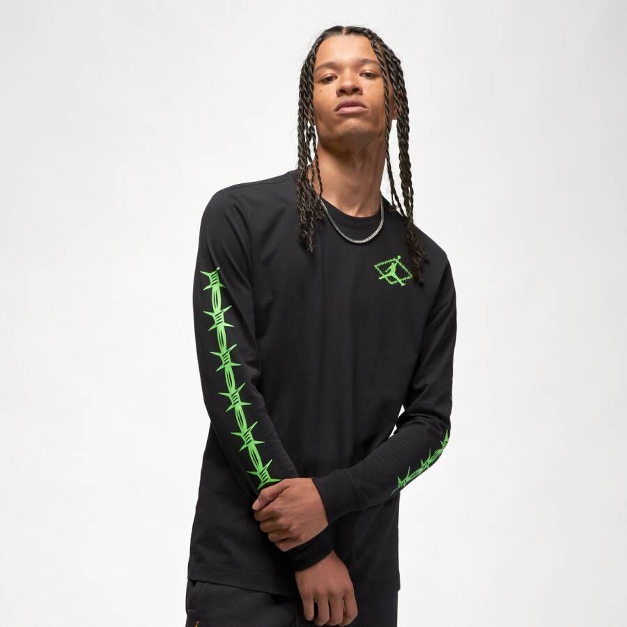 Jordan Flight MVP T-shirt met lange mouwen voor heren Zwart