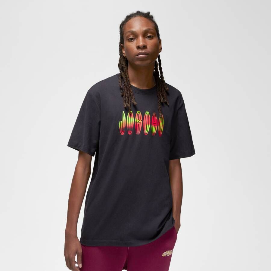 Jordan Wordmark Tee Heren T-shirt Zwart Black Heren