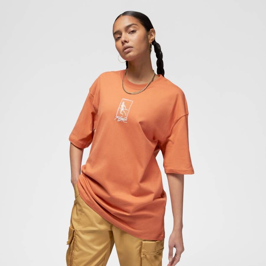 Jordan Flight T-shirt voor dames Oranje