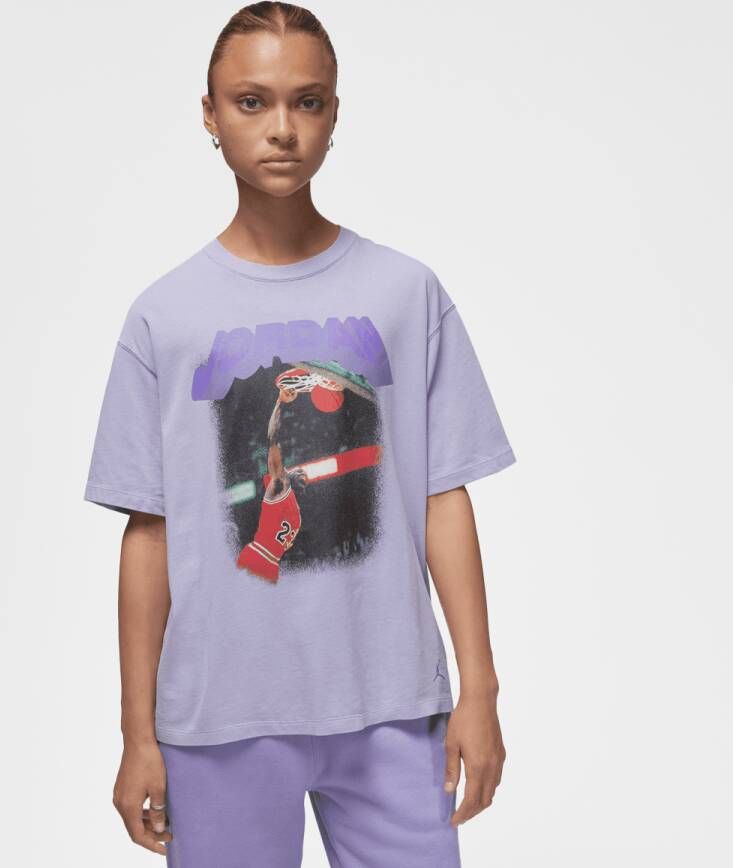 Jordan (her)itage Graphic T-shirt T-shirts Dames purple maat: XS beschikbare maaten:XS M L