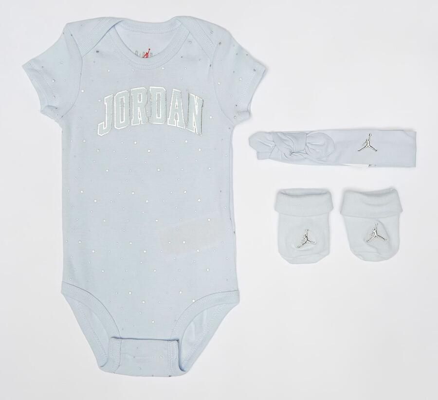 Jordan 1st Baby Blue Box Set (3 Piece) Unisex Rompers & Sets blauw Maat 6M-12M Kleding - Foto 3
