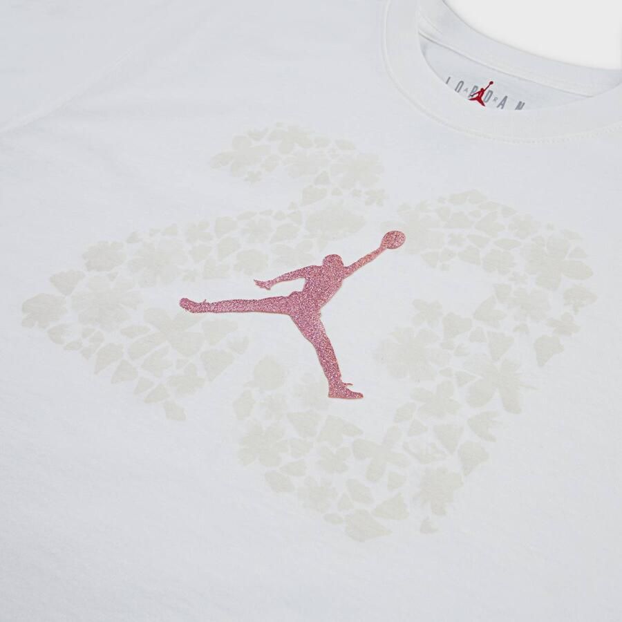 Jordan 23 Floral Short Sleeve Tee Unisex T-Shirts wit Maat 155-159 Kleding