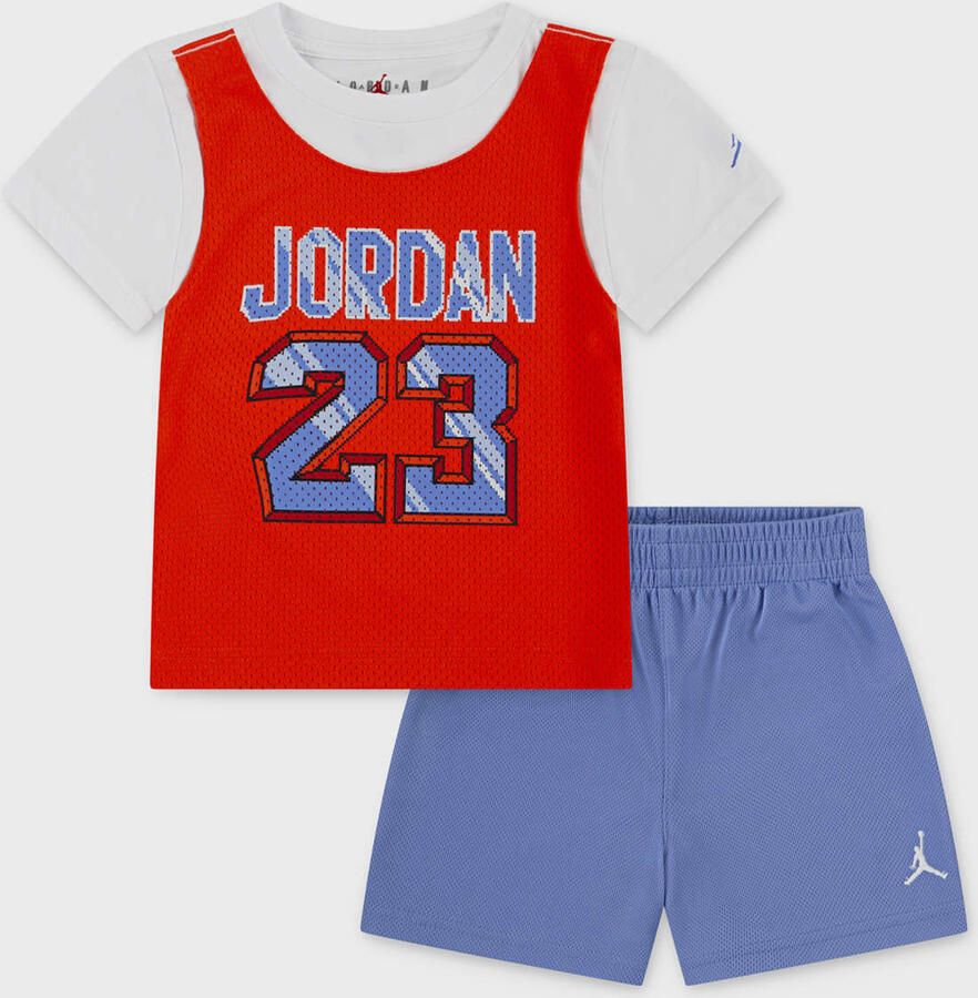 Jordan 23 Trikot Shorts Set (2 Piece) Unisex Baby Rompers & Sets rood 104 Kleding - Foto 3