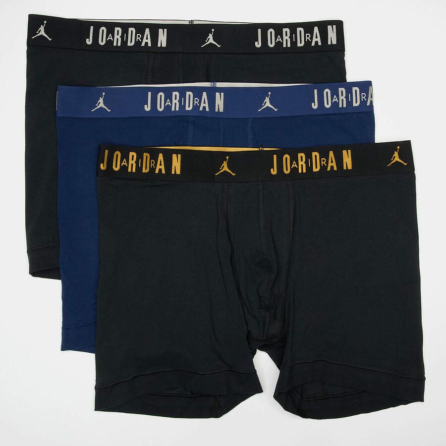Jordan 3 PACK Flight Cotton Core Boxer Brief Men Onderbroeken zwart Maat XL Kleding - Foto 2