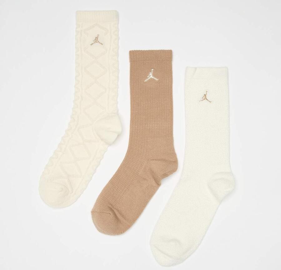 Jordan 3 PACK H25 GIFTING CREW pale ivory Unisex Sokken multicolor Maat 9Y-11Y Kleding - Foto 3