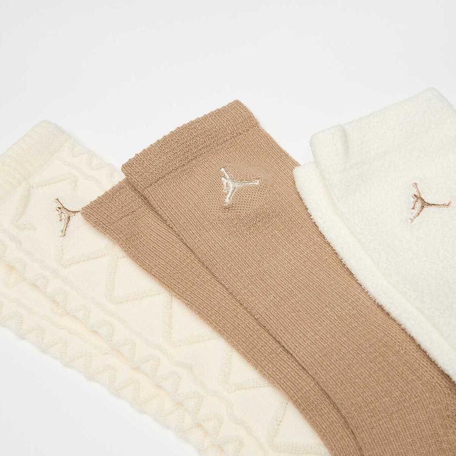 Jordan 3 PACK H25 GIFTING CREW pale ivory Unisex Sokken multicolor Maat 9Y-11Y Kleding
