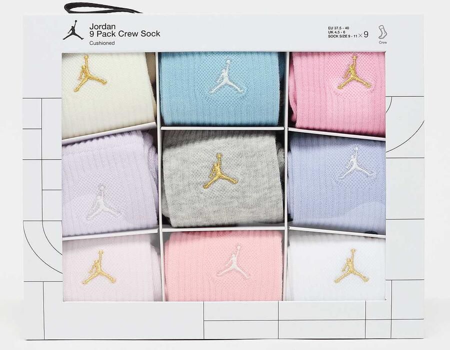 Jordan 9 PACK JDN HOLIDAY CREW GIFT BOX sail Unisex Sokken multicolor Maat 9Y-11Y Kleding - Foto 2