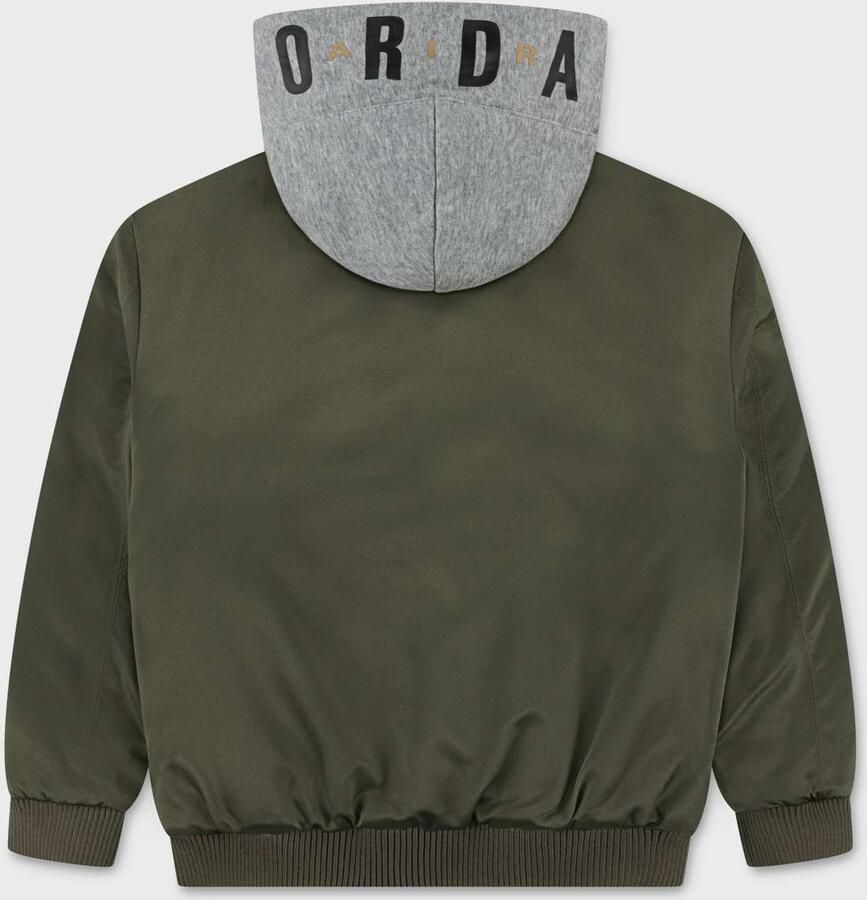 Jordan Big Logo Hooded Bomber Unisex Puffer jackets groen Maat 132-147 Kleding - Foto 2