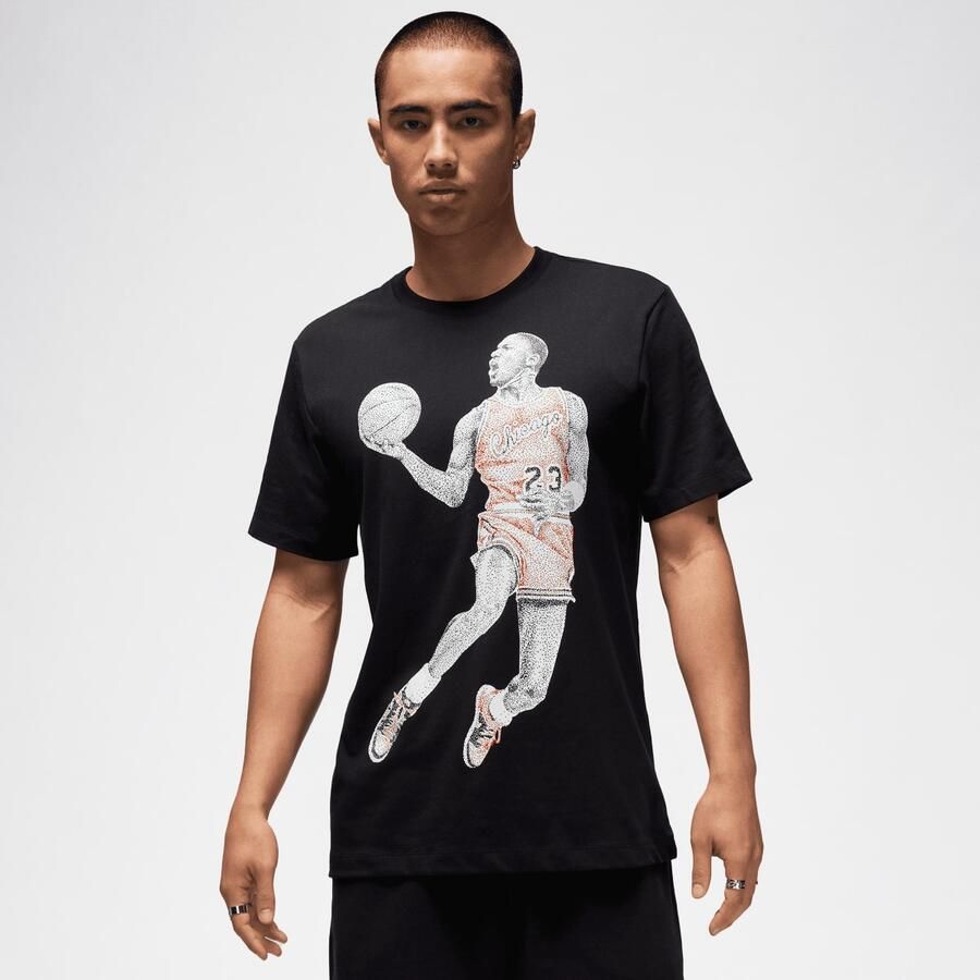 Jordan Brand Dot MJ Shortsleeve Crew Men T-Shirts & Polo's zwart Maat S Kleding - Foto 3
