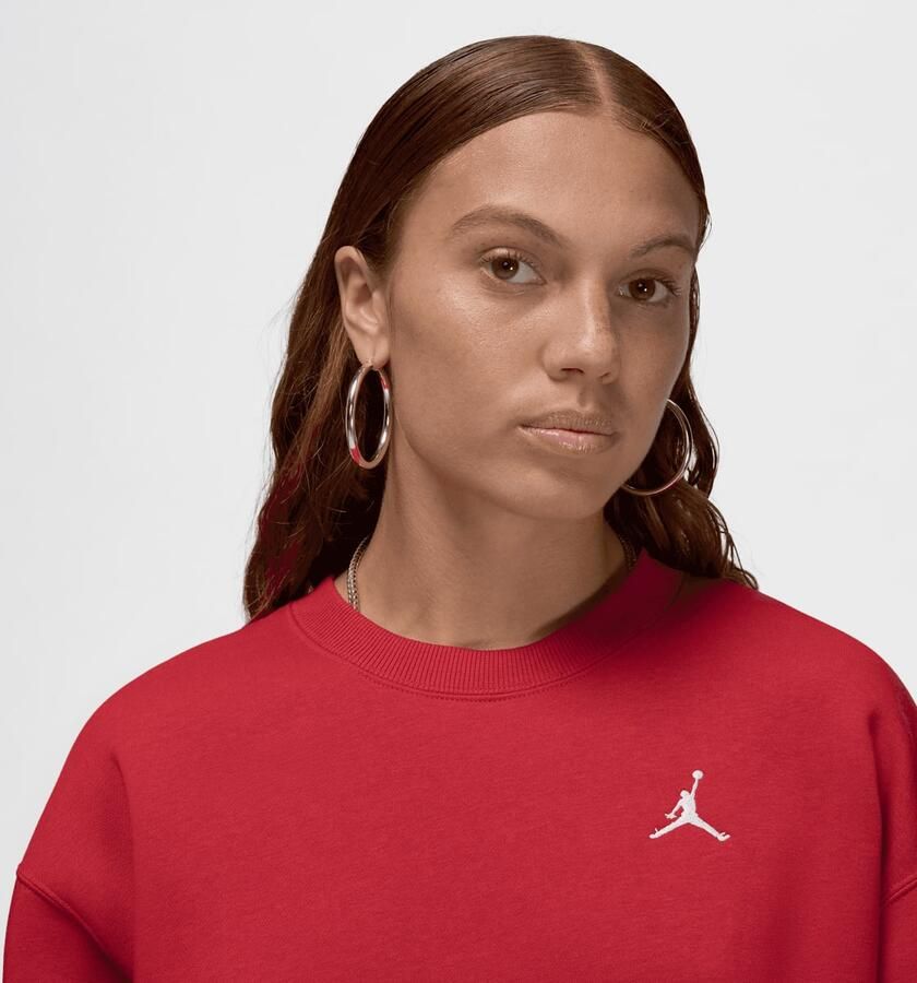 Jordan Brooklyn Fleece Crew-Neck Sweatshirt Women Hoodies & Sweaters rood Maat XS Kleding