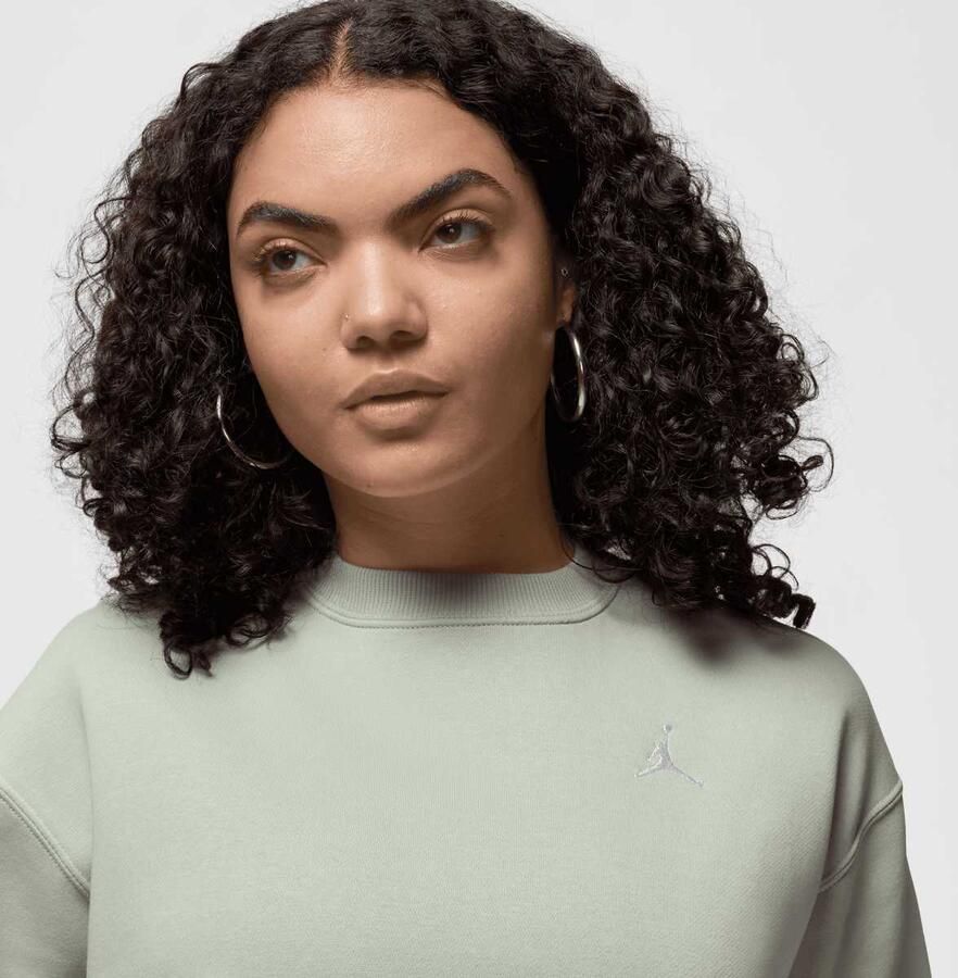 Jordan Brooklyn Fleece Crew Sweatshirt Women Hoodies & Sweaters groen Maat XS Kleding