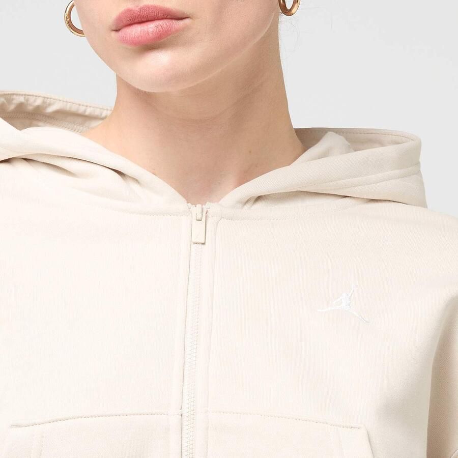 Jordan Brooklyn Fleece Full Zip Modern Crop Wo Hoodies & Sweaters beige Maat XS Kleding - Foto 2