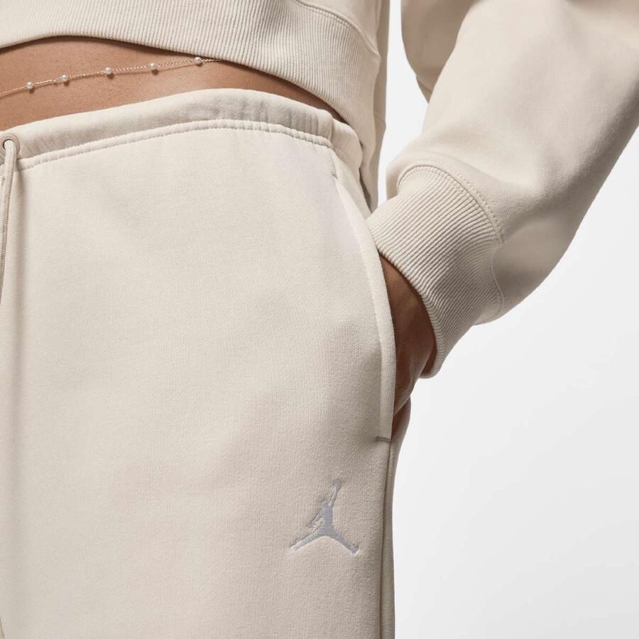 Jordan Brooklyn Fleece Open-Hem Pants Wo Trainingsbroeken beige Maat XS Kleding