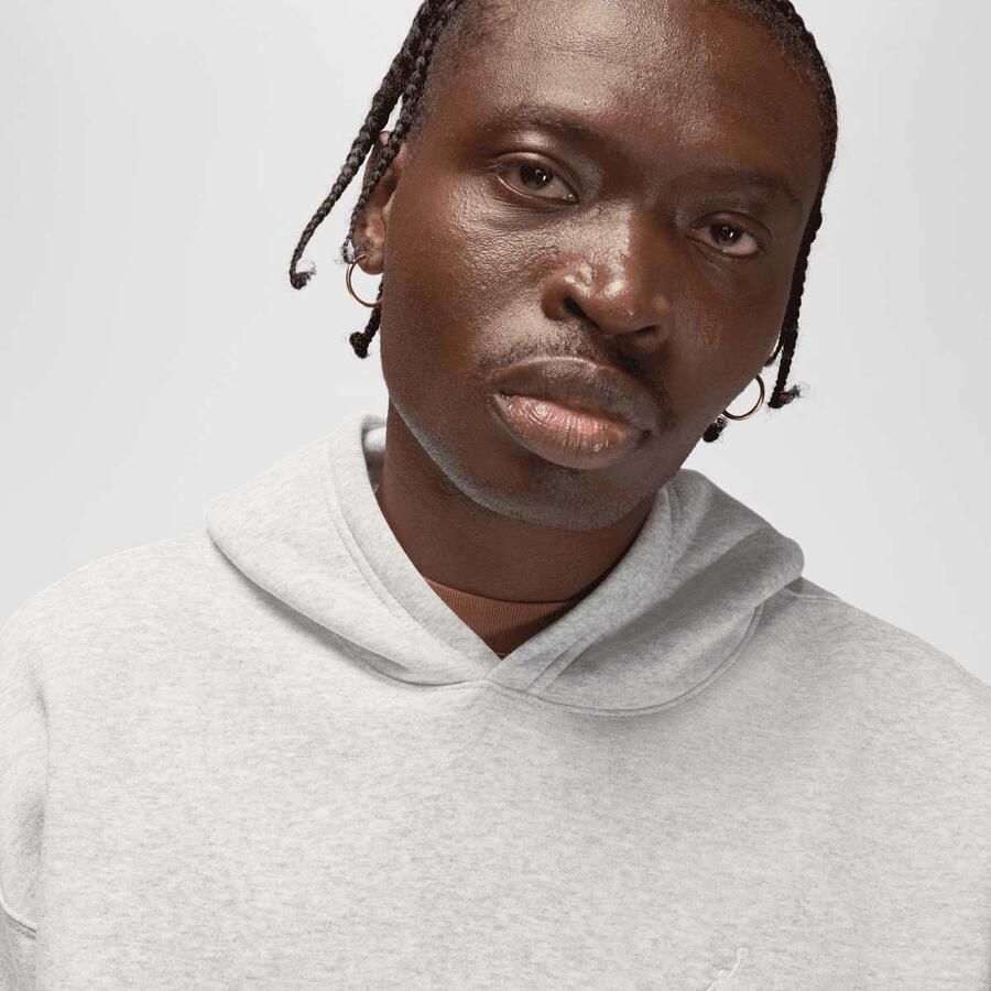 Jordan Brooklyn Fleece Oversized Hoodie Men Hoodies & Sweaters grijs Maat XL Kleding