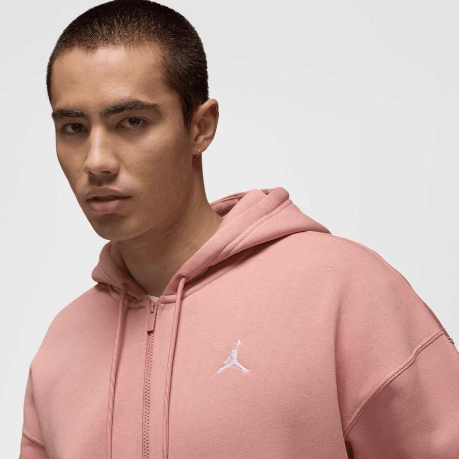 Jordan Brooklyn Oversized Full-Zip Hoodie Hoodies & Sweaters lichtroze Maat XL Kleding