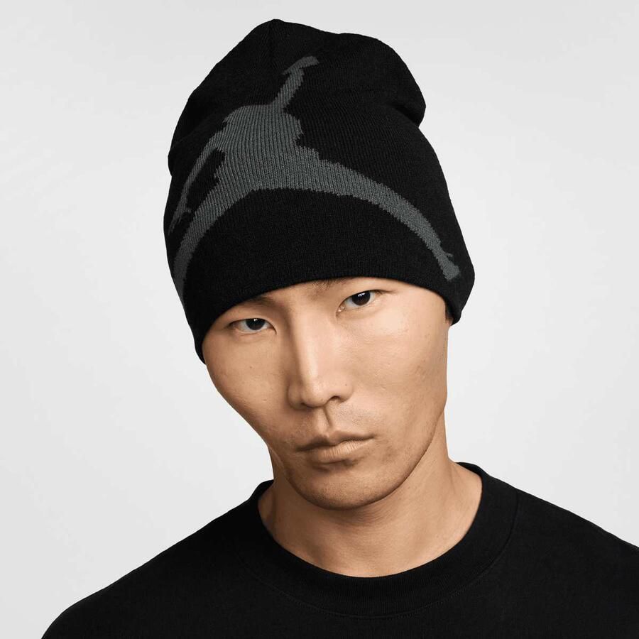 Jordan Brooklyn Peak Beanie Unisex Mutsen zwart Maat ONE SIZE Accessoires