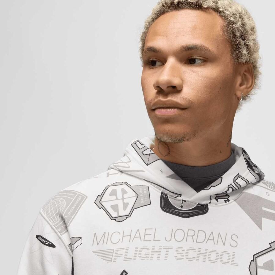 Jordan Essential Allover Print Hoodie Men Hoodies & Sweaters beige Maat XL Kleding - Foto 2