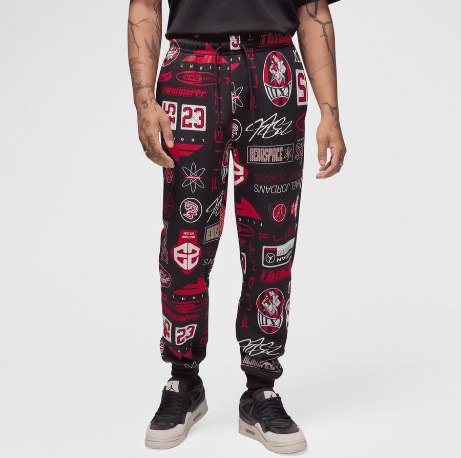 Jordan Essentials All Over Print Fleece Pants men Trainingsbroeken multicolor Maat XL Kleding - Foto 3