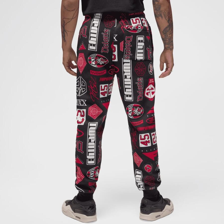 Jordan Essentials All Over Print Fleece Pants men Trainingsbroeken multicolor Maat XL Kleding