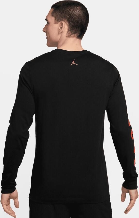 Jordan Flame Longsleeve Crew Men Hoodies & Sweaters zwart Maat S Kleding