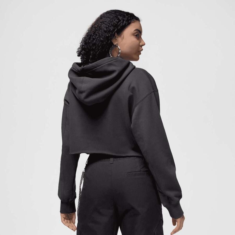 Jordan Flight Fleece Graphics Hoodie Wo Hoodies & Sweaters grijs Maat XS Kleding