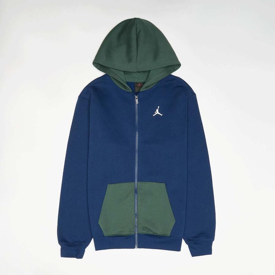 Jordan JDB Brooklyn Fleece Full Zip Unisex Hoodies & Sweaters blauw Maat 132-147 Kleding - Foto 3