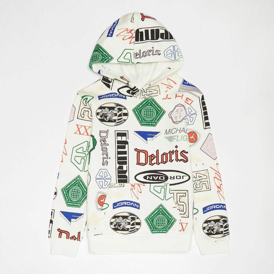 Jordan JDB Michael Brooklyn All Over Print Fleece Pullover Set Unisex Baby Rompers & Sets beige 104 Kleding