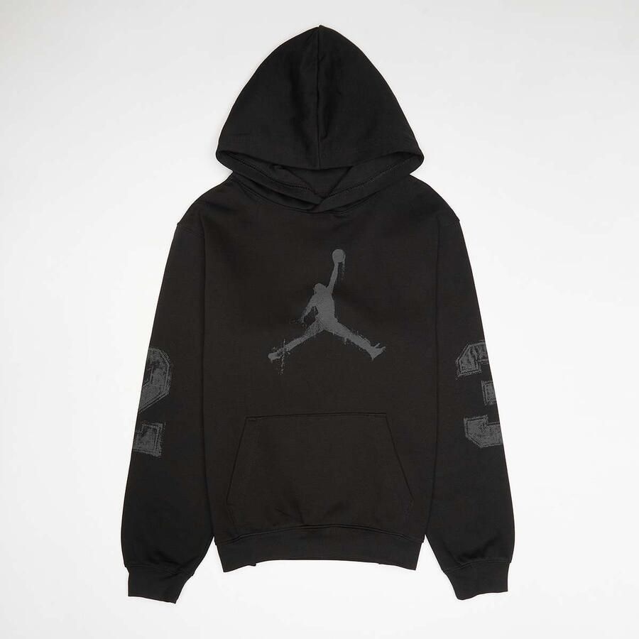 Jordan JDB MJ MVP High-Brand-Read Jump Fleece Pullover Unisex Trainingsbroeken zwart Maat 128-132 Kleding - Foto 3