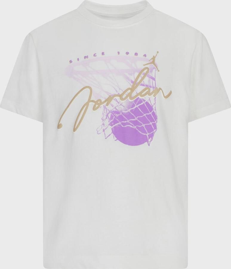 Jordan JDG Hoop Classics Shortsleeve Tee Unisex T-Shirts beige Maat 122-128 Kleding - Foto 3