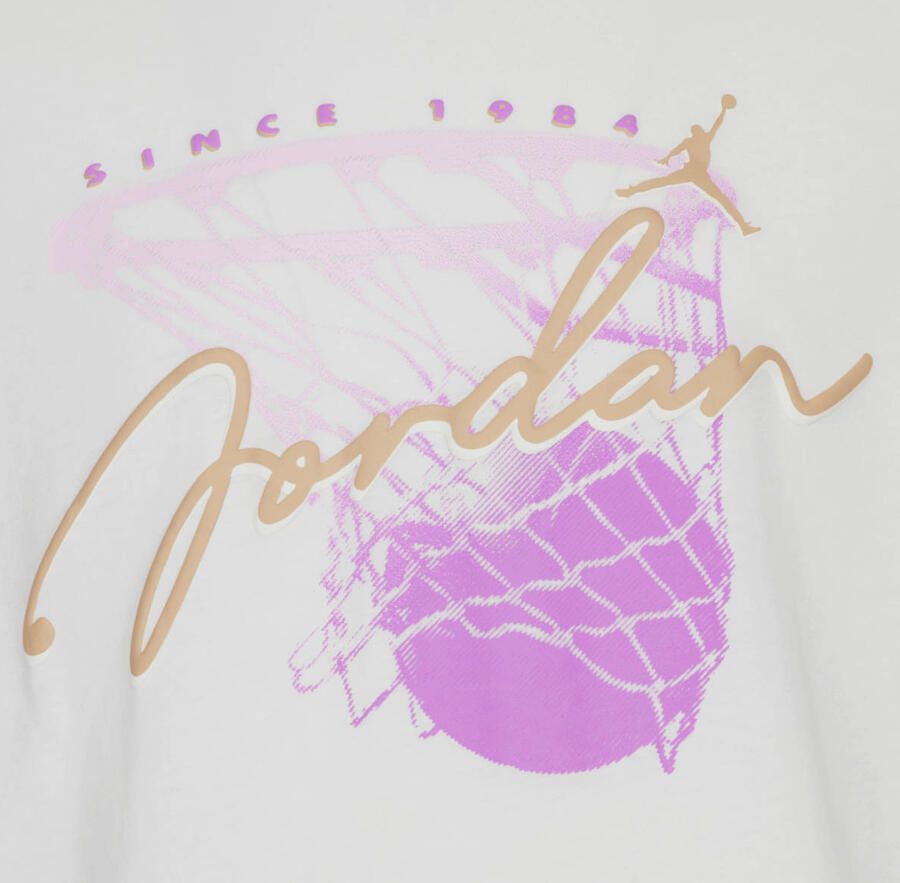 Jordan JDG Hoop Classics Shortsleeve Tee Unisex T-Shirts beige Maat 122-128 Kleding - Foto 1