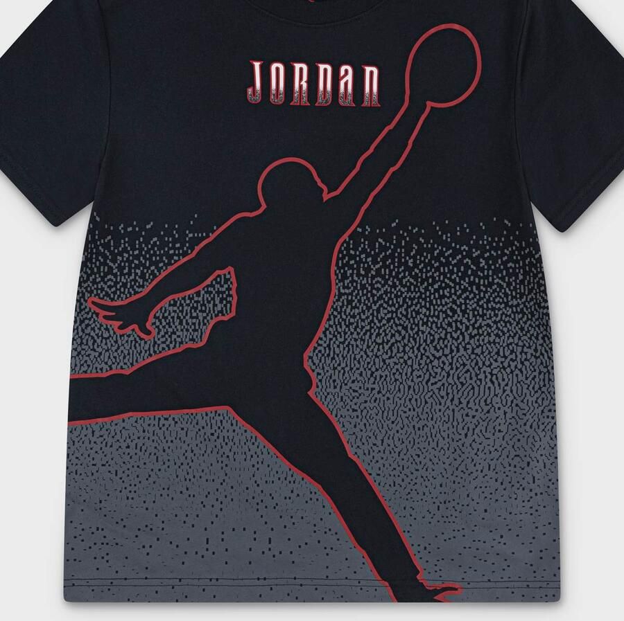 Jordan Jump Global High-Brand-Read Short Sleeve Tee Unisex T-Shirts zwart Maat 147-163 Kleding